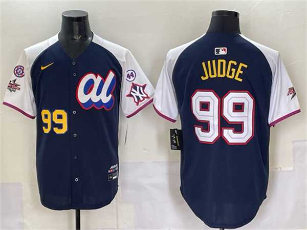 Men%27s American League #99 Aaron Judge Navy Alternate 2025 All-Star With Patch Edition Limited Stitched Jersey