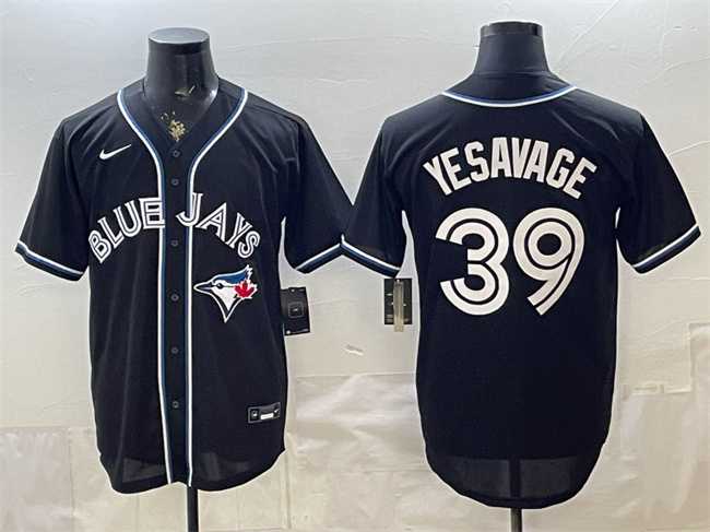Men%27s Toronto Blue Jays #39 Trey Yesavage 2026 Fashion Replica Black Out Stitched Jersey