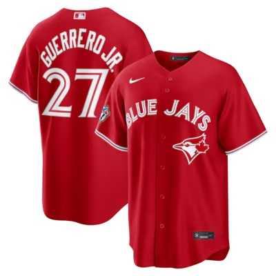 Men%27s Toronto Blue Jays #27 Vladimir Guerrero Jr. Red 50th Anniversary Alternate Limited Jersey Dzhi