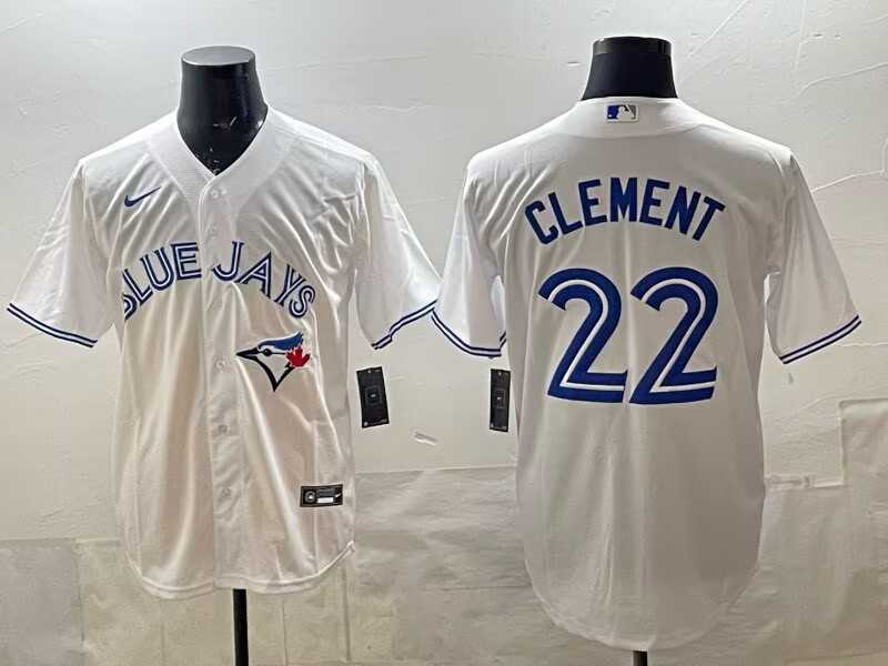 Men%27s Toronto Blue Jays 22 Ernie Clement white 50th Anniversary Alternate Limited Jersey