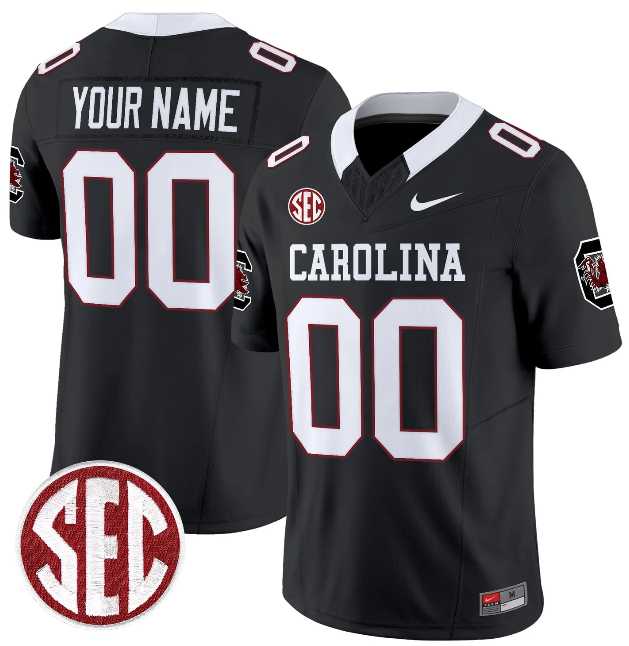 Men%27s South Carolina Fighting Gamecocks Custom Black F.U.S.E. Stitched Jersey
