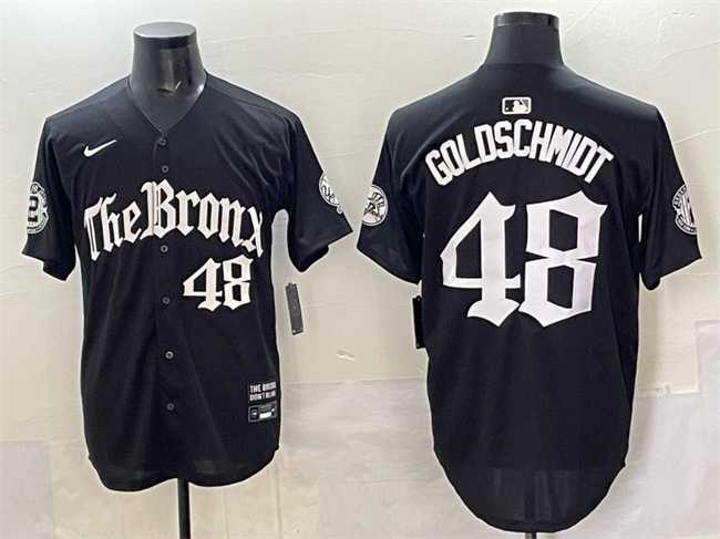 Men%27s New York Yankees #48 Paul Goldschmidt Black %27Gothic Legacy Edition%27 Vapor Premier Limited Stitched Jersey