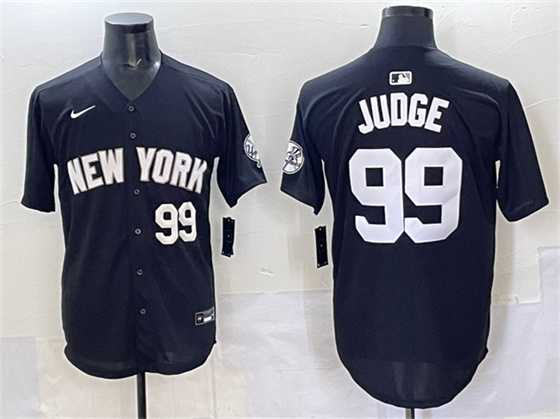 Men%27s New York Yankees #99 Aaron Judge Black Limited Stitched Jersey