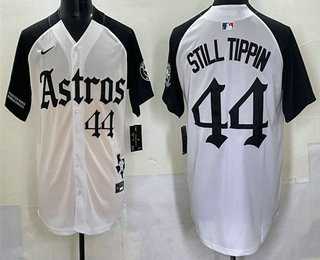 Men%27s Houston Astros #44 Still Tippin White Black Gothic Houston Born Barrio Raised Limited Stitched Jersey Dzhi