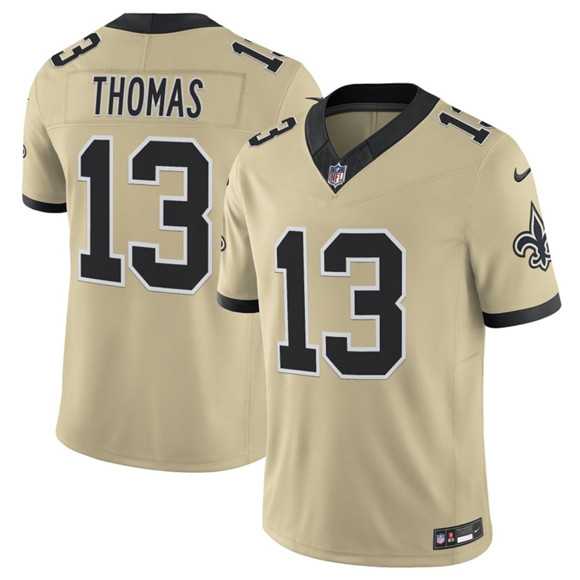Men & Women & Youth New Orleans Saints #13 Michael Thomas Gold 2025 F.U.S.E. Alternate Vapor Limited Stitched Jersey