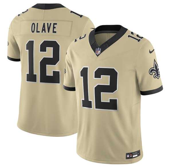 Men & Women & Youth New Orleans Saints #12 Chris Olave Gold 2025 F.U.S.E. Alternate Vapor Limited Stitched Jersey