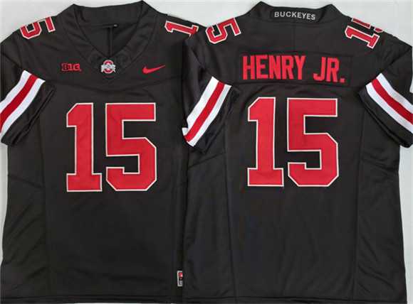 Men%27s Ohio State Buckeyes #15 Chris Henry Jr Black 2025 F.U.S.E. Limited Stitched Jersey