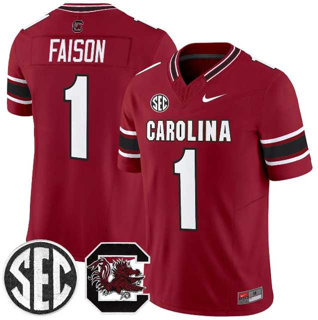 Men%27s South Carolina Fighting Gamecocks #1 Rahsul Falson Garnet 2026 F.U.S.E. Stitched Nike Jersey Dzhi