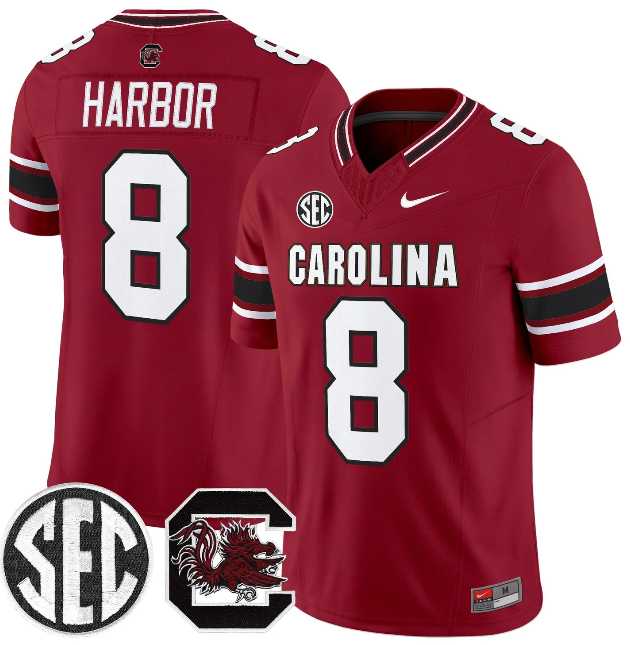 Men%27s South Carolina Fighting Gamecocks #8 Nyck Harbor Garnet 2026 F.U.S.E. Stitched Nike Jersey Dzhi
