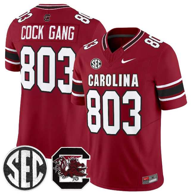 Men%27s South Carolina Fighting Gamecocks #803 Cock Gang Garnet 2026 F.U.S.E. Stitched Nike Jersey Dzhi