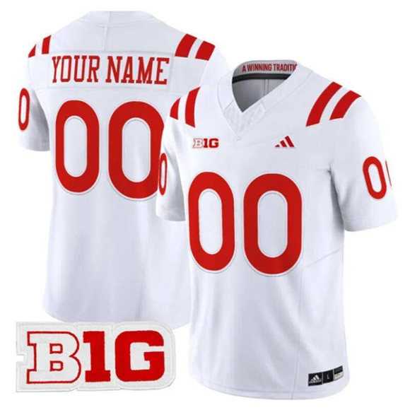 Men%27s Nebraska Cornhuskers ACTIVE PLAYER Custom White 2026 F.U.S.E. Vapor Limited Stitched Football Jersey