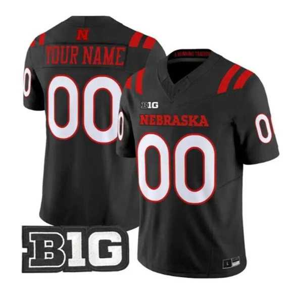 Men%27s Nebraska Cornhuskers ACTIVE PLAYER Custom Black 2026 F.U.S.E. Vapor Limited Stitched Football Jersey