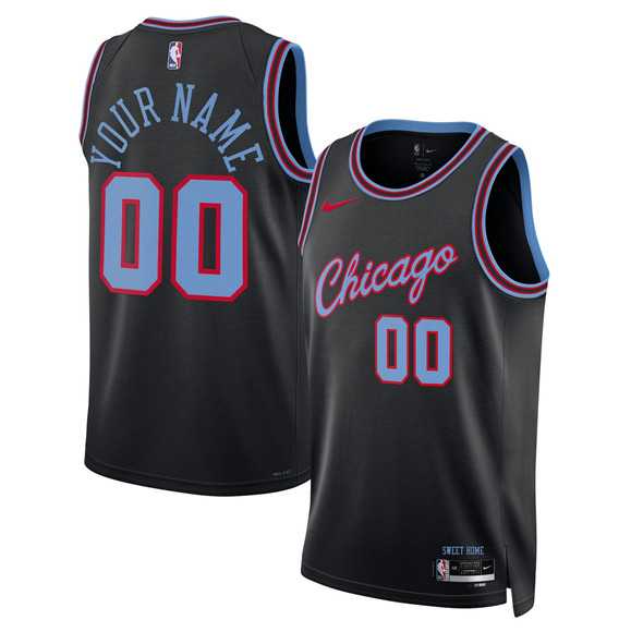 Men%27s Chicago Bulls Active Player Custom Black 2025-26 City Edition Swingman Stitched Basketball Jersey