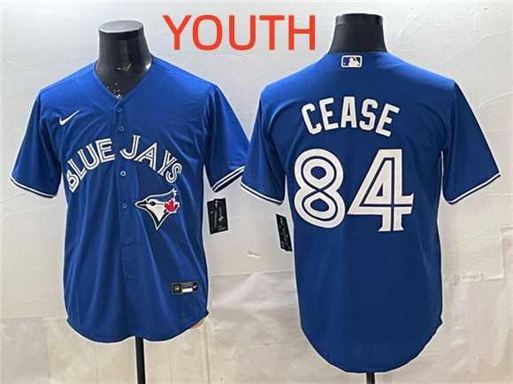 Youth Toronto Blue Jays #84 Dylan Cease Blue 2025 Cool Base Stitched Jersey
