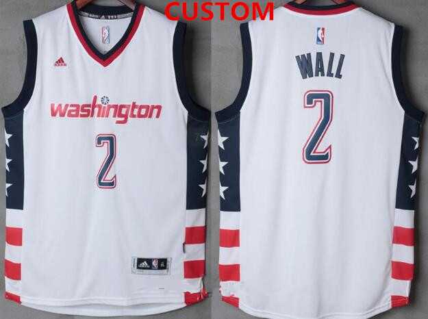 Men%27s Washington wizards Custom white stitched nba 2016-17 adidas revolution 30 swingman jersey