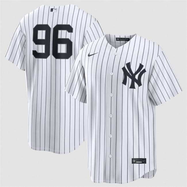 Men%27s New York Yankees #96 George Lombard Jr White No Name Home Limited Stitched Jersey Dzhi