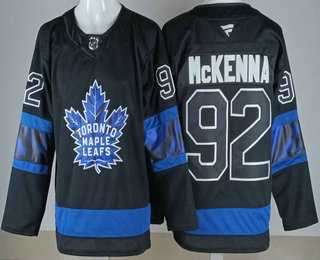 Men%27s Toronto Maple Leafs #92 Gavin McKenna Black Alternate Stitched Jersey