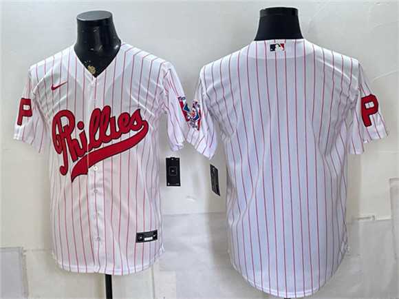 Men%27s Philadelphia Phillies Blank White 2026 Field of Dreams Stadium Stitched Jersey