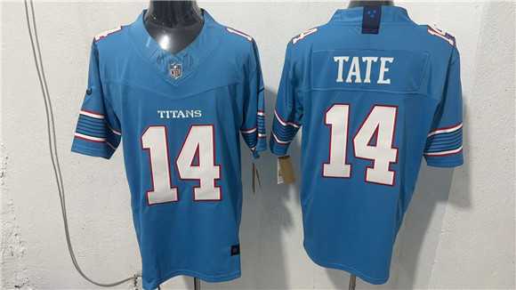 Men%27s Tennessee Titans #14 Carnell Tate Light Blue 2026 F.U.S.E. Vapor Limited Stitched Jersey