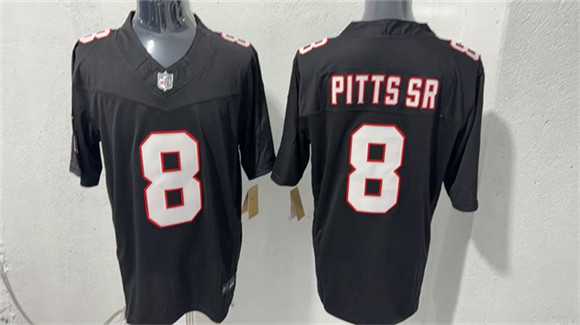 Men%27s Atlanta Falcons #8 Kyle Pitts Black F.U.S.E. Vapor Untouchable Limited Stitched Stitched Jersey