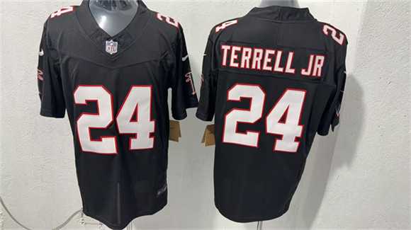 Men%27s Atlanta Falcons #24 A.J. Terrell jr Black F.U.S.E. Vapor Untouchable Limited Stitched Jersey