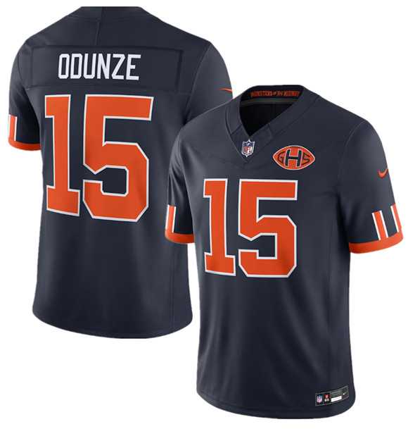 Men%27s Chicago Bears #15 Rome Odunze Navy 2026 F.U.S.E. Rivalries Collection Limited Stitched Jersey Dzhi