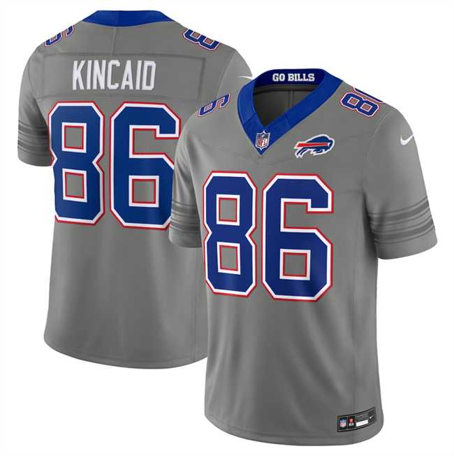 Men%27s Buffalo Bills #86 Dalton Kincaid Gray F.U.S.E. 2026 Nickel City Vapor Stitched Jersey Dzhi