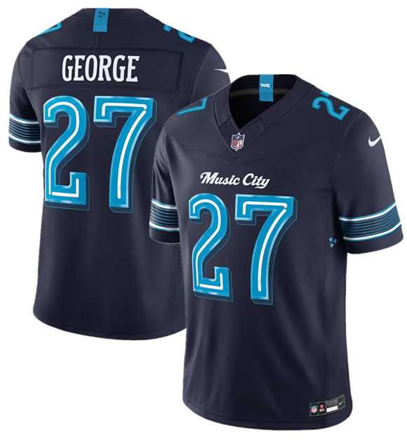 Men%27s Tennessee Titans #27 Eddie George Navy 2026 F.U.S.E. %27Music City%27 Rivalries Collection Limited Stitched Jersey Dzhi