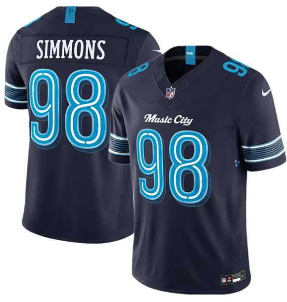 Men%27s Tennessee Titans #98 Jeffery Simmons Navy 2026 F.U.S.E. %27Music City%27 Rivalries Collection Limited Stitched Jersey Dzhi