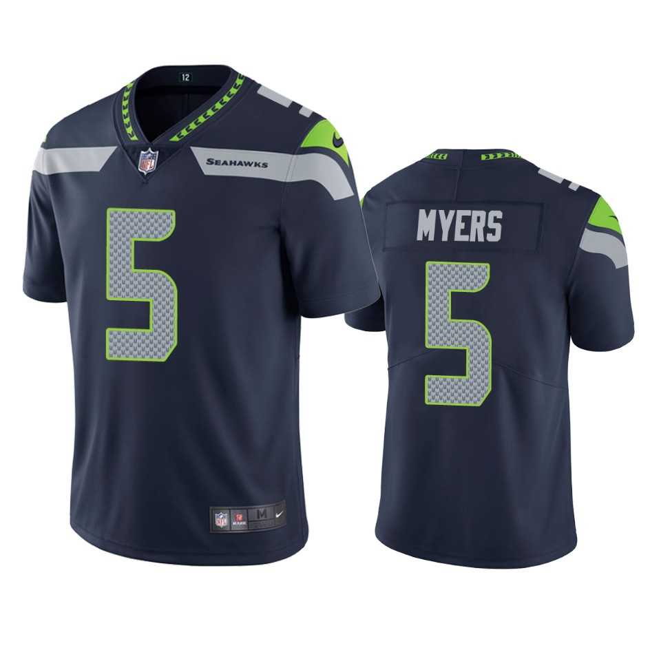 Men%27s Seattle Seahawks #5 Jason Myers Navy Vapor Untouchable Limited Stitched Jersey Dzhi