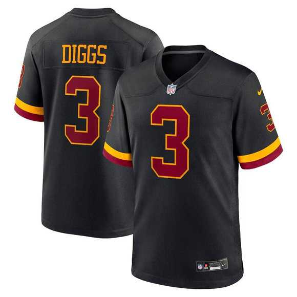 Men%27s Washington Commanders #3 Stefon Diggs Black 2026 Vapor Limited Stitched Jersey Dzhi