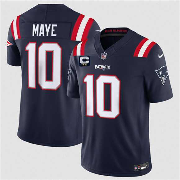 Men%27s New England Patriots #10 Drake Maye Navy 2026 F.U.S.E. 2-Star C Pach Vapor Limited Stitched Jersey Dzhi