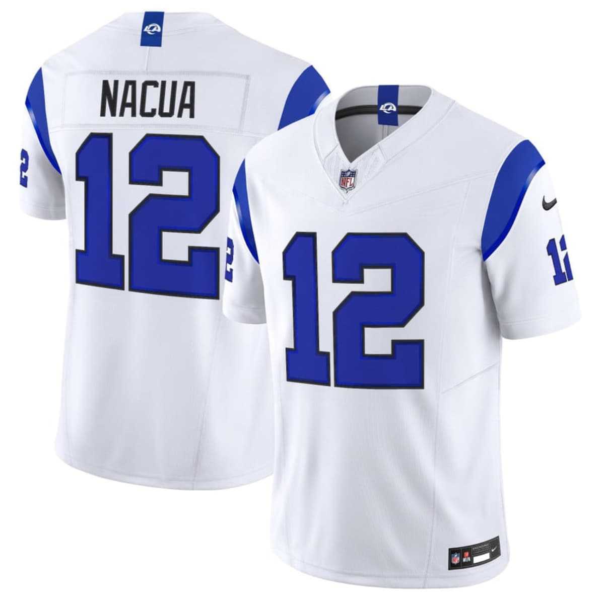 Men%27s Los Angeles Rams #12 Puka Nacua White 2026 F.U.S.E. Vapor Limited Stitched Jersey Dzhi
