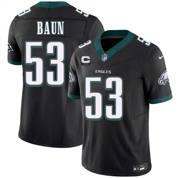 Men%27s Philadelphia Eagles #53 Jaelan Phillips Black 2026 F.U.S.E. 2-Star C Patch Vapor Untouchable Limited Stitched Jersey Dzhi