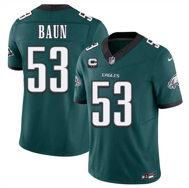 Men%27s Philadelphia Eagles #53 Zack Baun Green 2026 F.U.S.E. 2-Star C Patch Vapor Untouchable Limited Stitched Jersey Dzhi