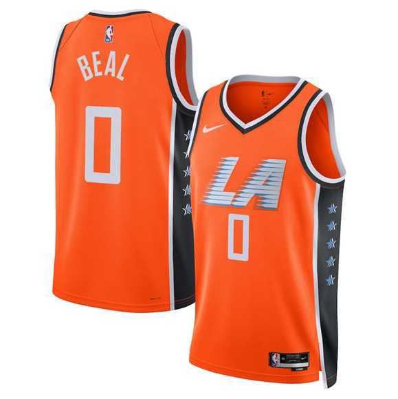 Men%27s Los Angeles Clippers #0 Bradley Beal Orange 2025-26 City Edition Swingman Stitched Jersey Dzhi