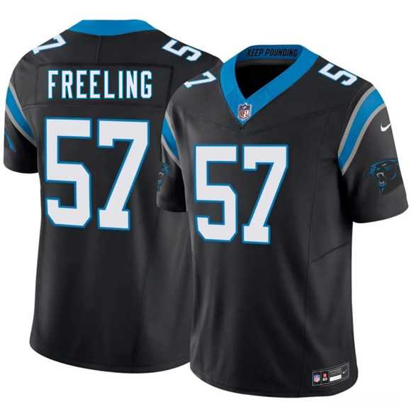 Men%27s Carolina Panthers #57 Monroe Freeling Black 2026 Draft F.U.S.E. Vapor Limited Stitched Jersey