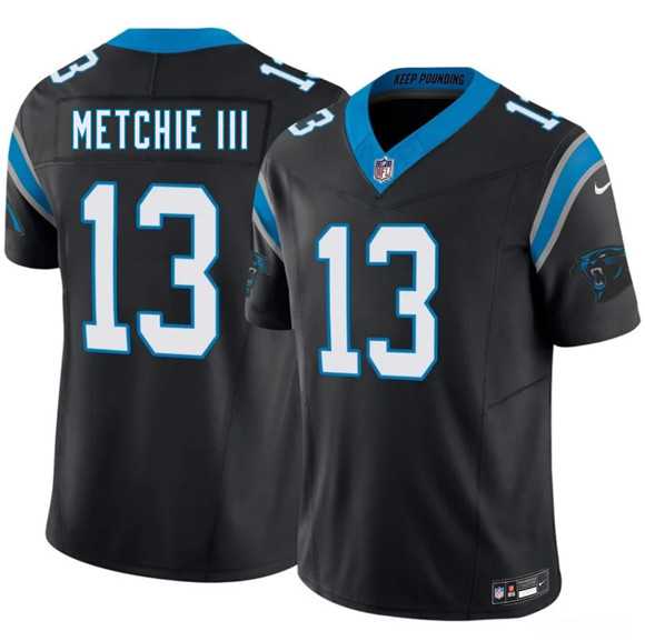 Men%27s Carolina Panthers #13 John Metchie III Black 2026 F.U.S.E. Vapor Limited Stitched Jersey