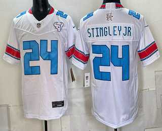 Men%27s Houston Texans #24 Derek Stingley Jr White 2026 FUSE Rivalries Collection Limited Stitched Jersey