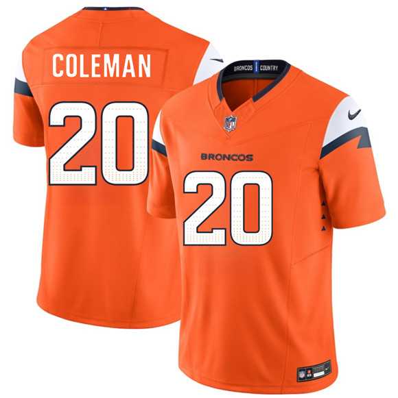 Men%27s Denver Broncos #20 Jonah Coleman Orange 2026 Draft F.U.S.E. Vapor Limited Stitched Jersey