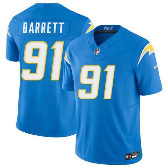 Men%27s Los Angeles Chargers #91 Nick Barrett Blue 2026 F.U.S.E. Vapor Limited Stitched Jersey