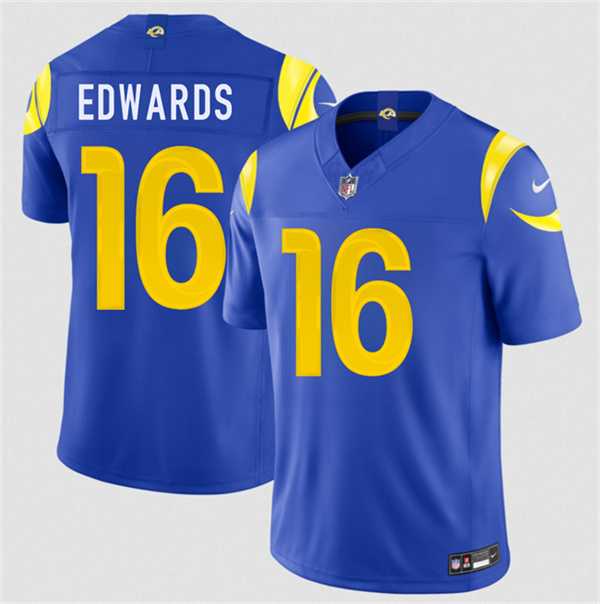 Men%27s Los Angeles Rams #16 Tru Edwards Royal 2026 F.U.S.E. Vapor Limited Stitched Jersey