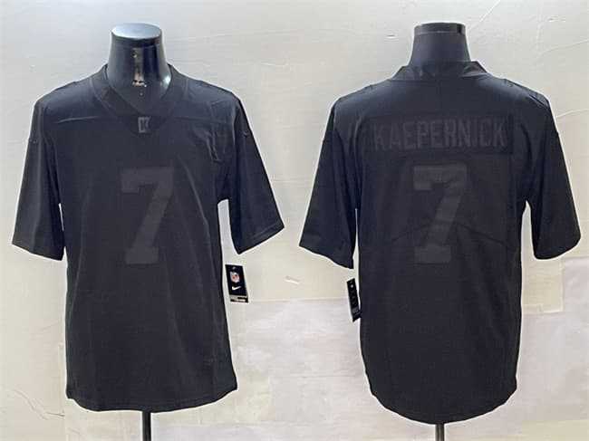Men%27s Las Vegas Raiders #7 Colin Kaepernick Black Vapor Limited Football Stitched Jersey