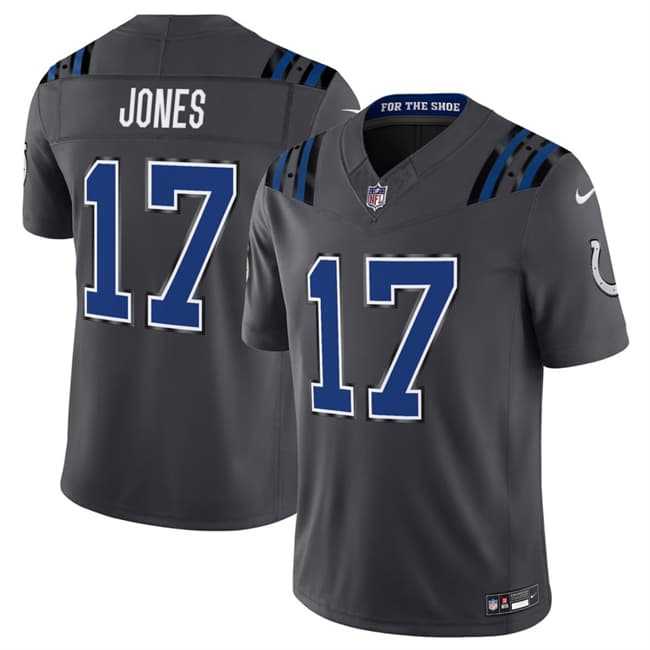 Men%27s Indianapolis Colts #17 Daniel Jones Dark Gray 2026 F.U.S.E. Rivalries Collection Limited Stitched Jersey Dzhi