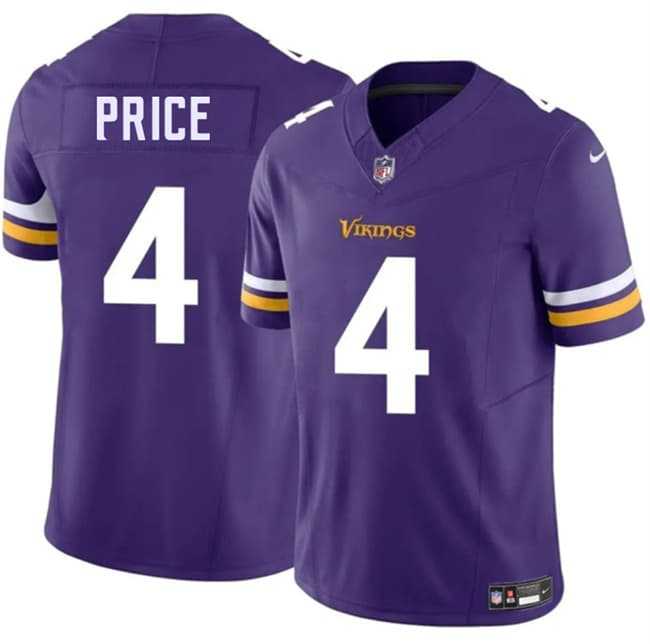 Men%27s Minnesota Vikings #4 Myles Price Purple 2026 F.U.S.E. Vapor Untouchable Limited Stitched Jersey Dzhi