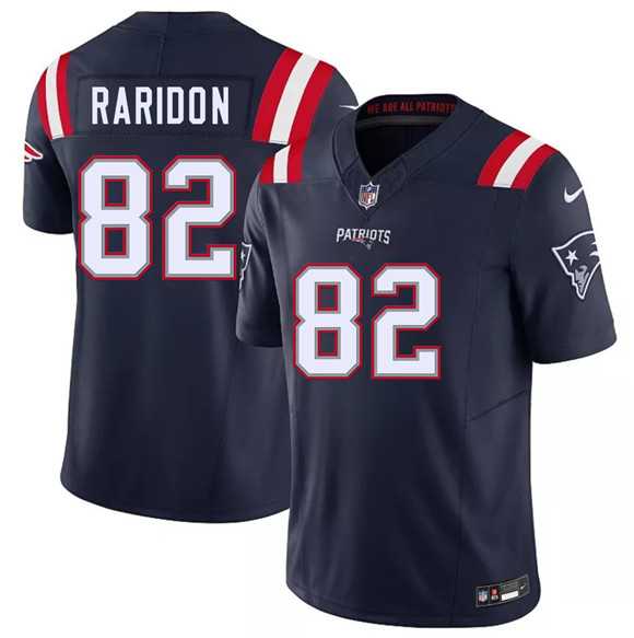 Men%27s New England Patriots #82 Eli Raridon Navy 2026 Draft F.U.S.E. Vapor Limited Stitched Jersey