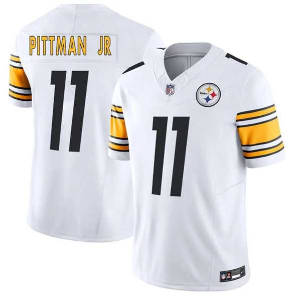 Men%27s Pittsburgh Steelers #11 Michael Pittman Jr. White F.U.S.E. Vapor Limited Stitched Jersey Dzhi Dzhi