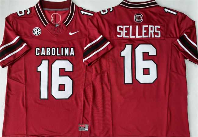 Men%27s South Carolina Fighting Gamecocks #16 LaNorris Sellers Red 2026 F.U.S.E. Stitched Jersey