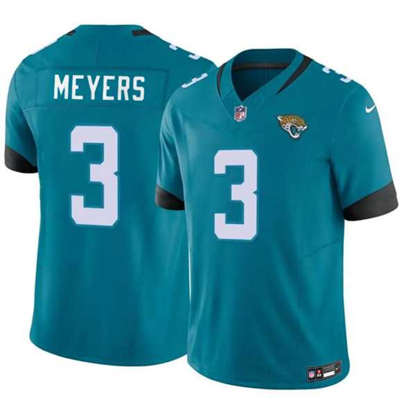 Men%27s Jacksonville Jaguars #3 Jokobi Meyers Teal 2025 F.U.S.E. Vapor Untouchable Limited Stitched Jersey Dzhi