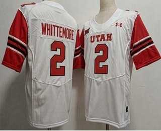 Men%27s Utah Utes #2 Creed Whittemore White College Jersey